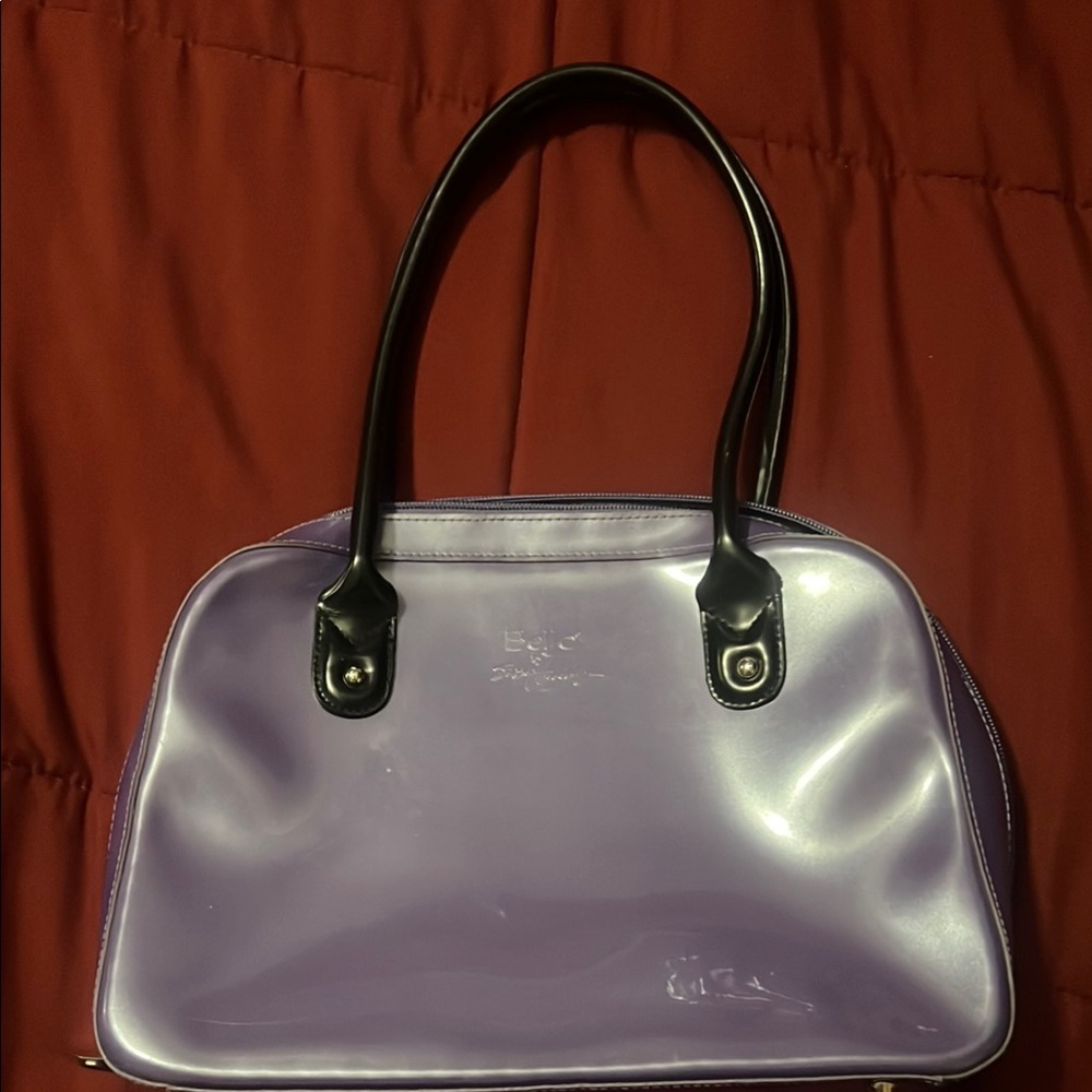 BCBGMaxAzria Purple Tote with Structured Shape and Sleek Material